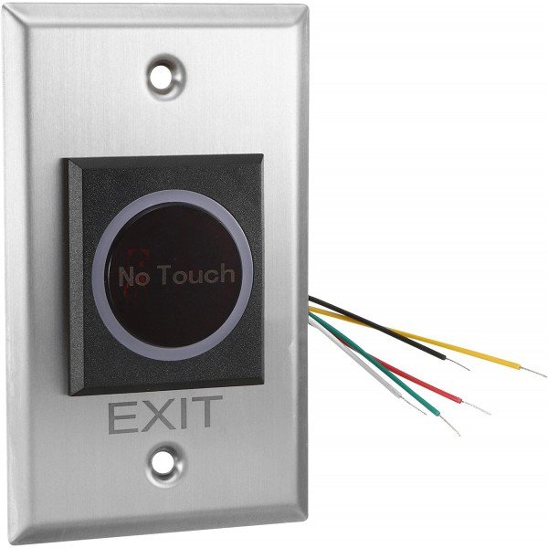 A no-touch infrared request-to-exit button on a wall plate